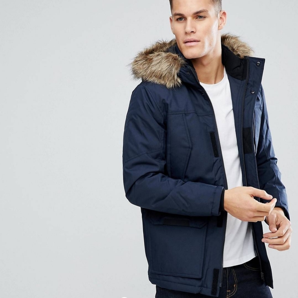 Jack & Jones Parka with faux fur hood